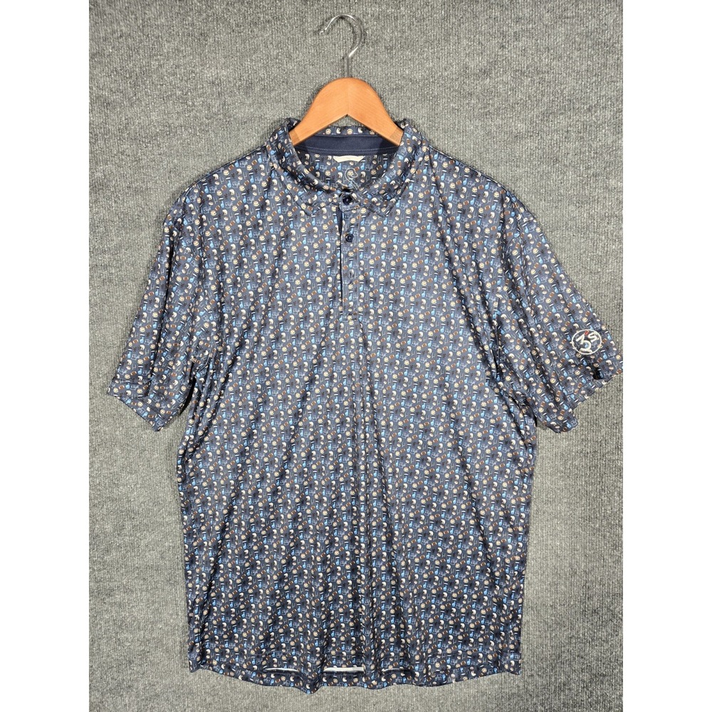 Swannies Polo Shirt Mens XL Performance Stretch 3's Logo